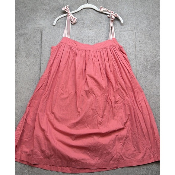 LAKE Sleep Dress Pink Tie Strap Mini Nightgown Lounge Pajama Medium